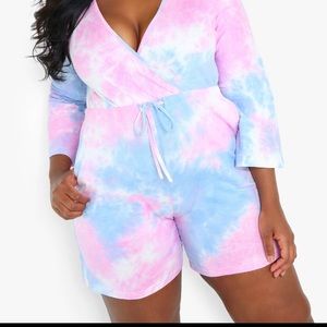 Plus Size Tye Dye Romper